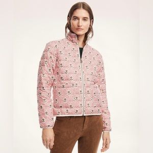 ✨ BROOKS BROTHERS ✨ Reversible Water-Repellent Floral Puffer Jacket.